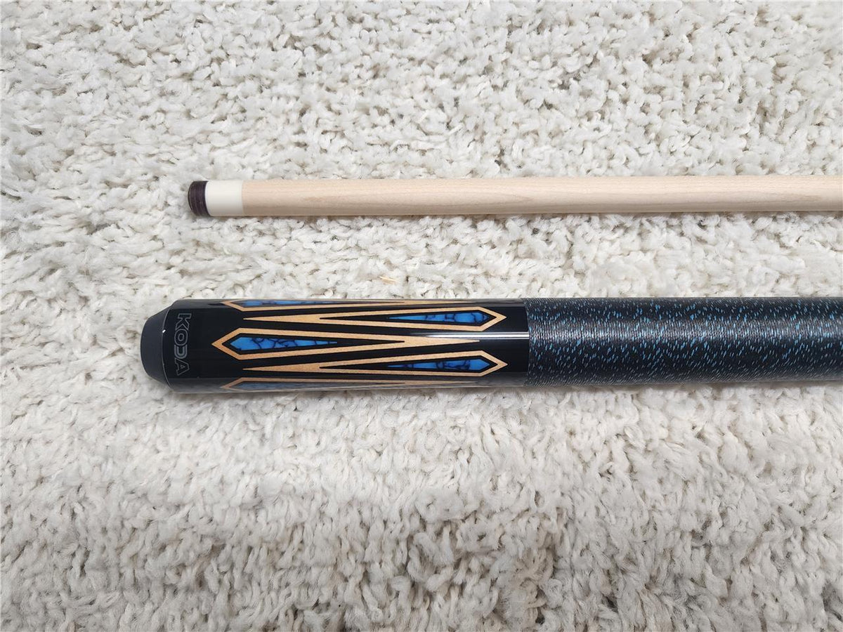 K2 Koda Sports KLSE11 Pool Cue, Low Deflection, Black and Turquoise