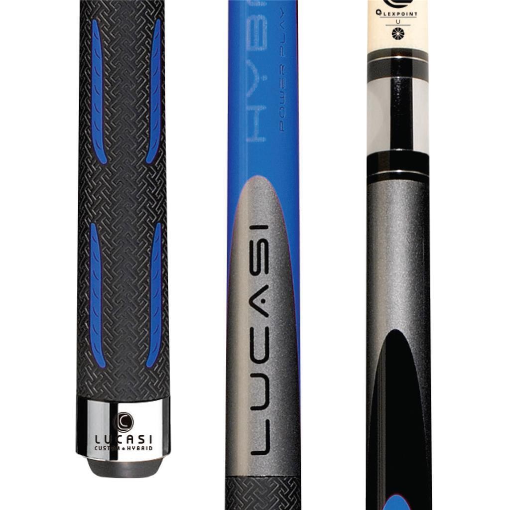Lucasi Hybrid LH10 Matte Genesis Blue/Metallic Silver Pool/Billiard Cue Stic