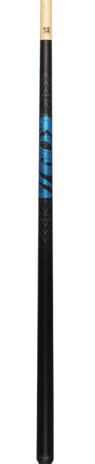 KODA KDV15BL Pool Cue | Blue Dragon Graphic | No Wrap | 19oz | 12.5 mm Tip | New