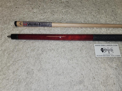 Viking Valhalla VA114 Hard Rock Maple Linen Wrap Pool/Billiard Cue - Red