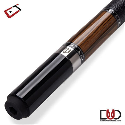Cuetec Cynergy Truewood Ebony II Pool Cue w/ 11.8mm Carbon Shaft Leather Wrap