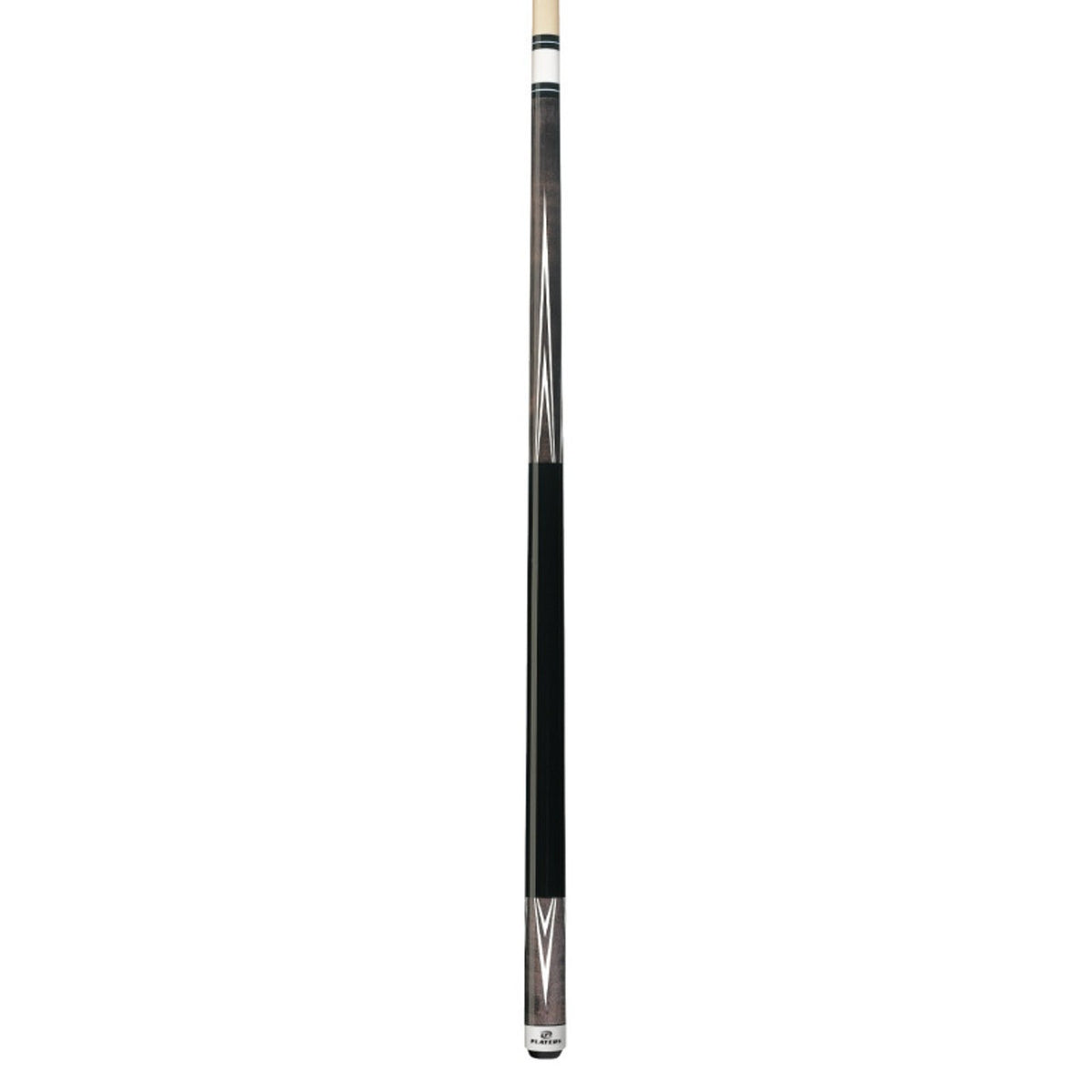 Players C-803 Pool Cue, 4-Point Grey Wrapless Billiard Cue, 15-Inch Taper