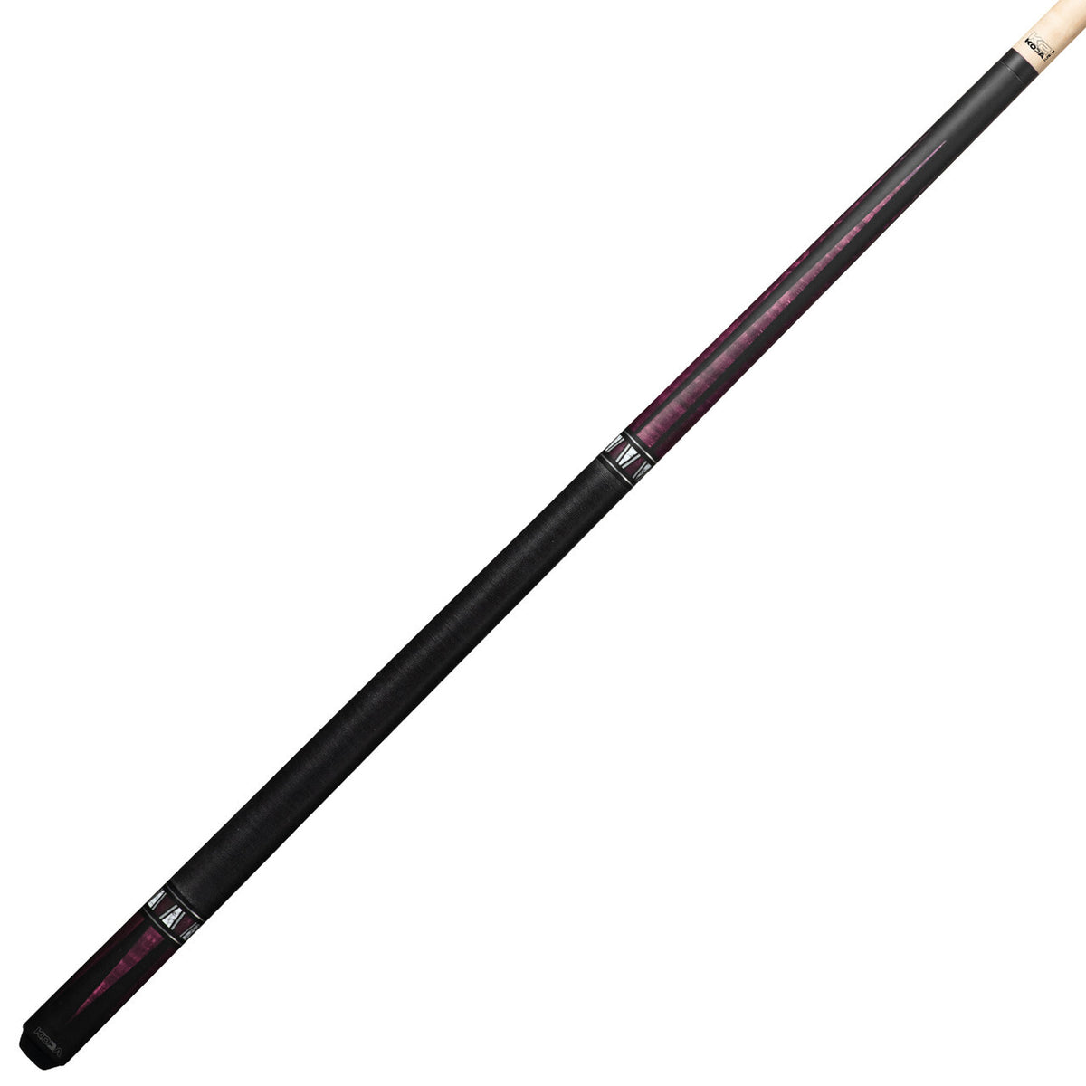 K2 Pool KL170 Cue Matte Black, Purple Curly Point Design W/ K2 LD 11.75MM Shaft!