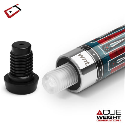 Cuetec Nineball Indigo Blue Pool Cue with 12.5mm Cynergy Shaft 19oz
