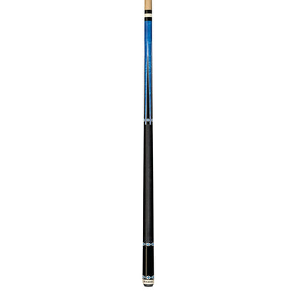 Players C-985 Blue Maple Pool Cue with Black Linen Wrap, 15-Inch Taper