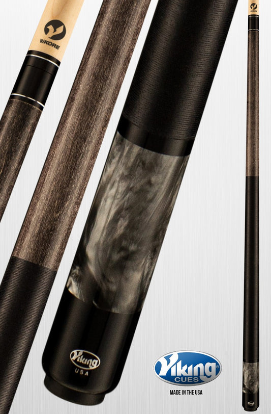 Viking Cues Storm ST0711 Pool Cue with Vikore Shaft and Linen Wrap, Smoke Finish