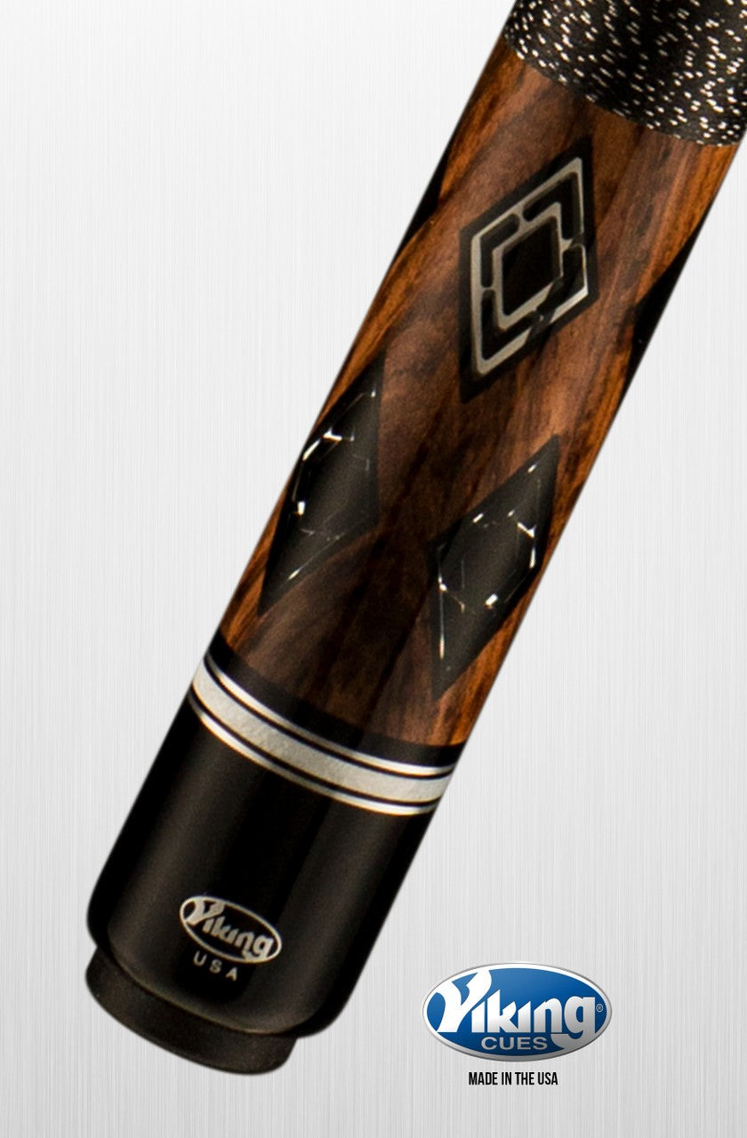 Viking MT0500 Pool Cue with ViKORE Performance Shaft & Linen Wrap, Mirror Inlays