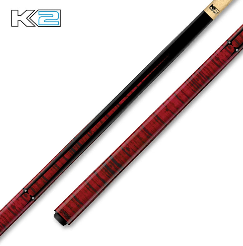 K2 Red Sneaky Pete Uniloc Pool Cue with 11.75mm Shaft - KLSPRD