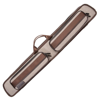 Lucasi DUO 2x4 Soft Pool Cue Case - Brown Leather, Free Shipping USA