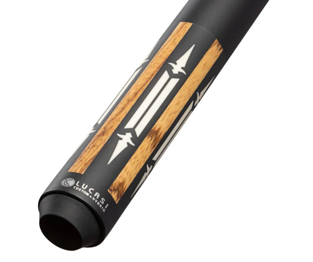 Lucasi LZC62 Custom Matte Zebrawood & Black/White Inlays Wrapless Cue