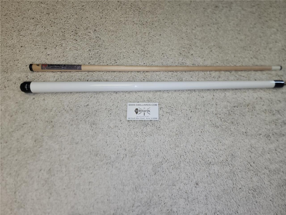 Viking Valhalla VA108 Hard Rock Maple 3 Silver Ring Pool/Billiard Cue - White