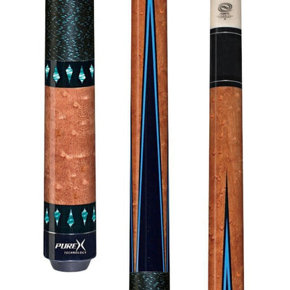 PureX HXT30 Low Deflection Pool Cue Stick, Kamui Tip, 19 oz, Maple