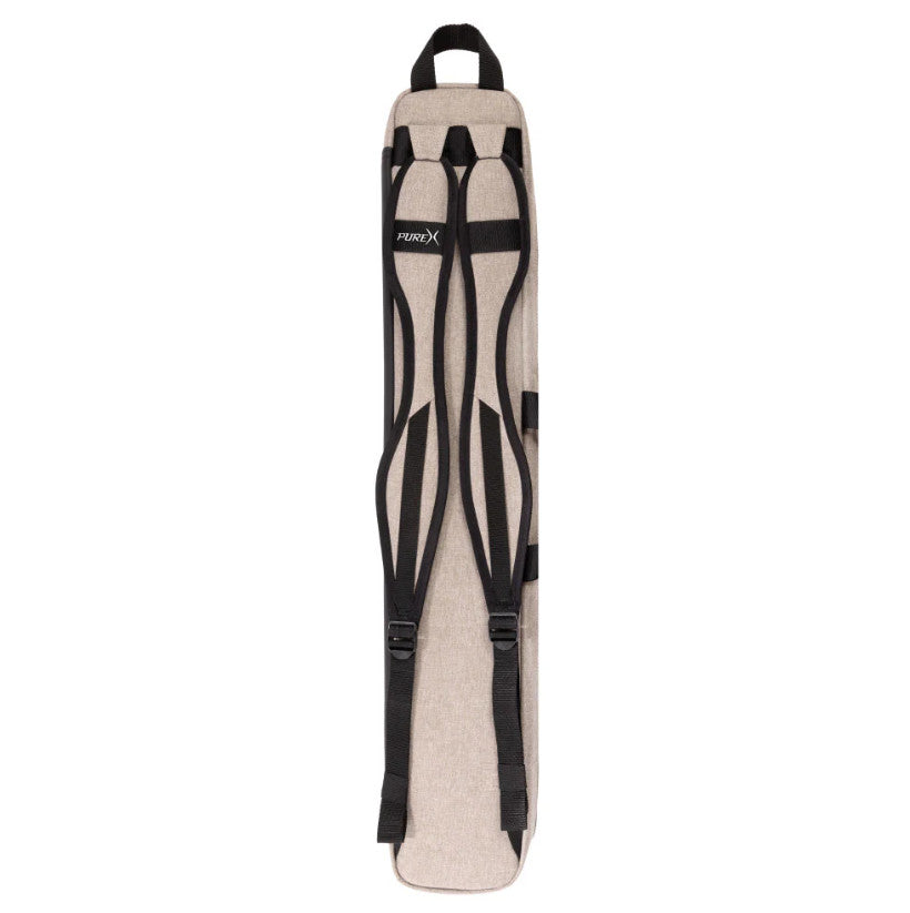 Pure X 4x8 Soft Pool Cue Case, Padded Polyester, Backpack Straps, Gray