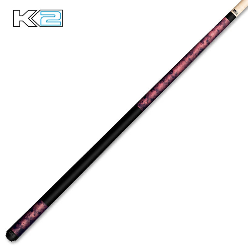K2 Pool Cue Pink Smoke Matte 12.5mm Low Deflection Shaft for Precision Play