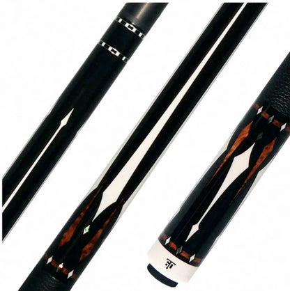 Triple 60 Carnivale CN2 Billiards Cue, Ebony Amboyna Burl Inlays