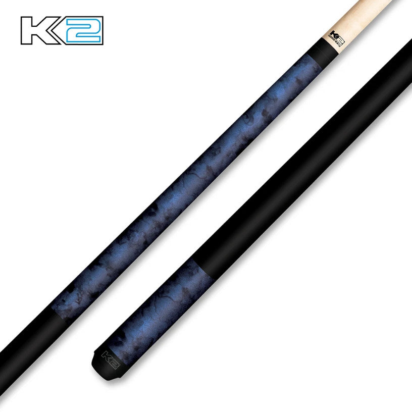 K2 KL96 Pool Cue Blue Smoke Matte 12.5mm Low Deflection Shaft for Precision Play