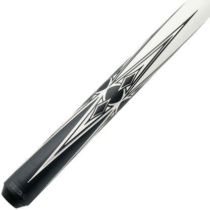 K2 KL160 Pool Cue Matte Black White 11.75mm Low Deflection Shaft Uni-Loc