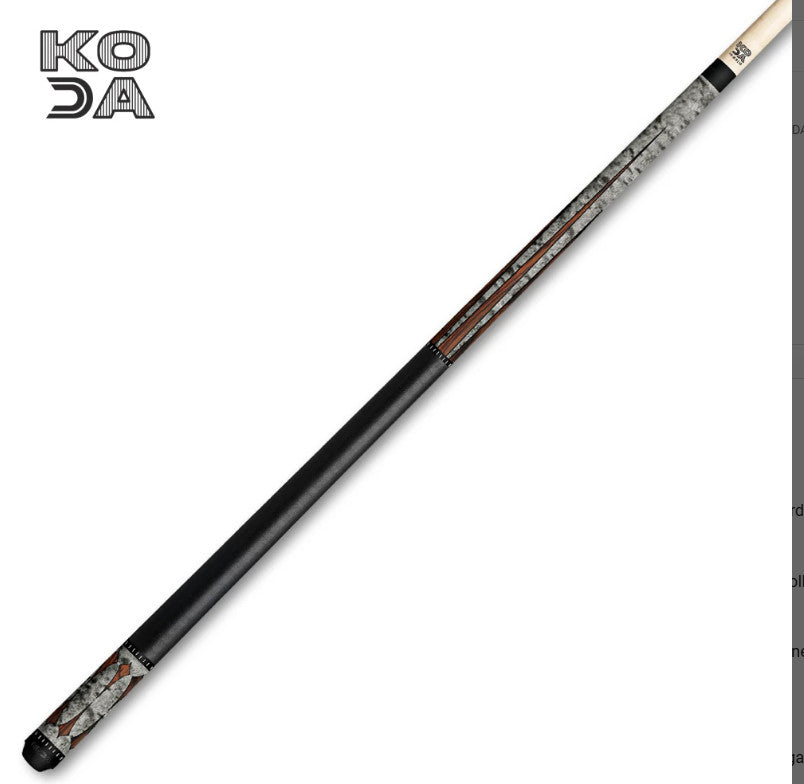 KODA Gray-Stained Maple with Cocobolo Points Graphic Pool Cue - KD49 19oz 13mm
