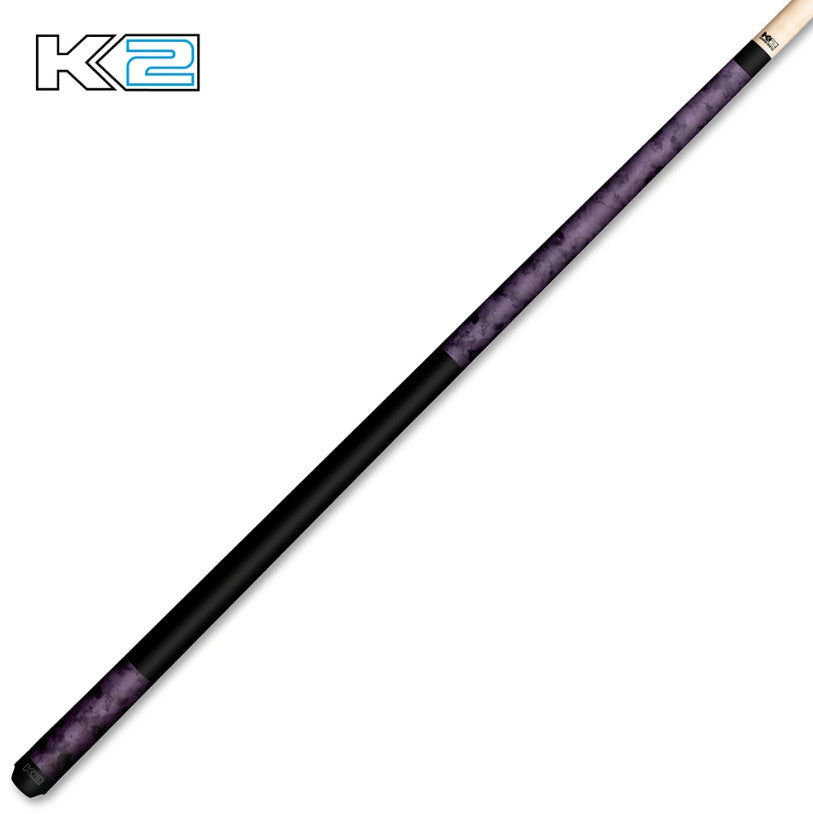 K2 Pool Cue Purple Smoke Matte 12.5mm Low Deflection Shaft for Precision Play