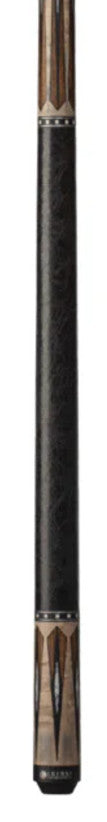 Lucasi LZC57 Custom Pool Cue Matte Grey Maple Bocote Leather Wrap