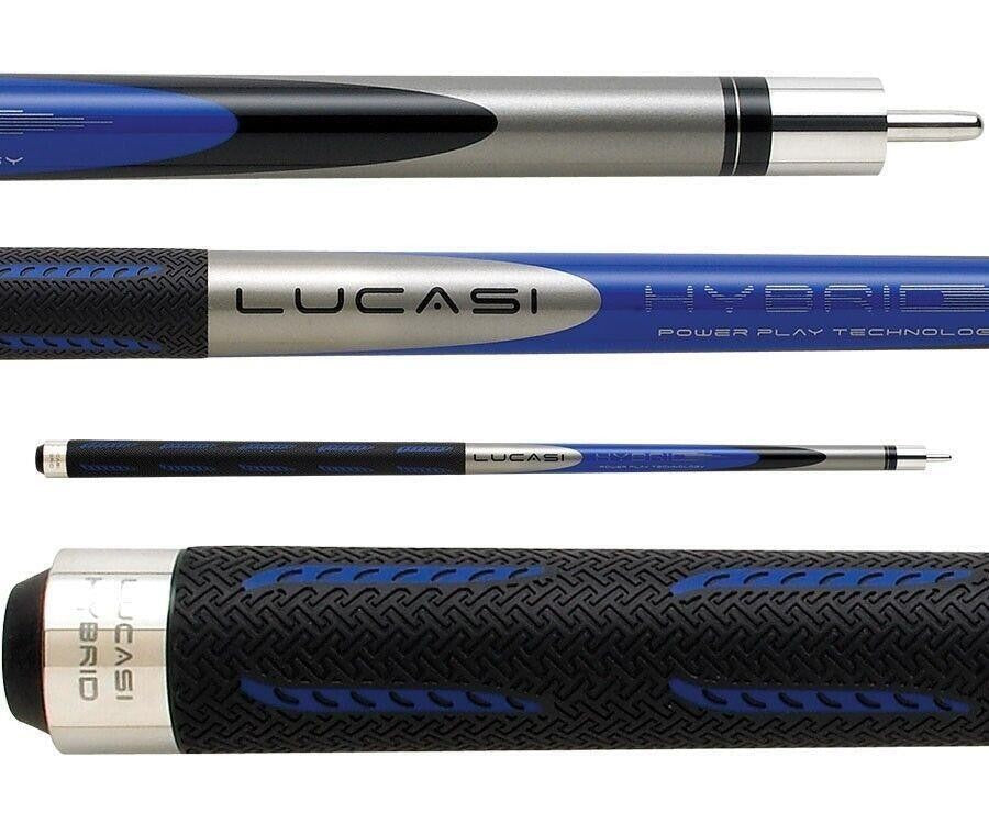 Lucasi Hybrid LH10 Matte Genesis Blue/Metallic Silver Pool/Billiard Cue Stic