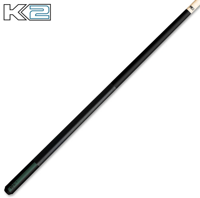 K2 Pool KLB13 Cue Matte Black With Green W/ K2 LD 12.5MM Shaft!