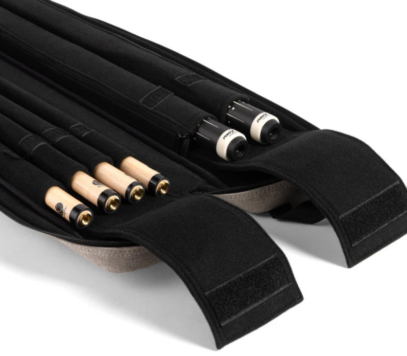 PureX 2x4 Pool Cue Case Padded Soft Bag with Backpack Straps Gray Free Shipping