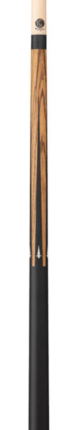 Lucasi LZC62 Custom Matte Zebrawood &amp; Black/White Inlays Wrapless Cue