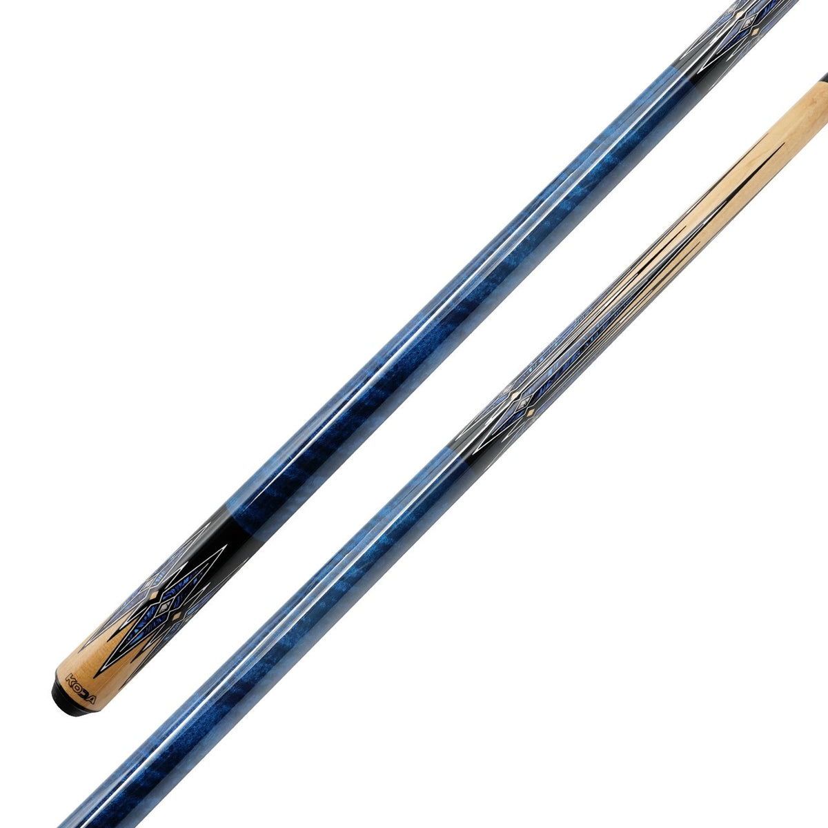 K2 KL81 Pool Cue with 12.5mm Low Deflection Shaft, Blue Black Gloss