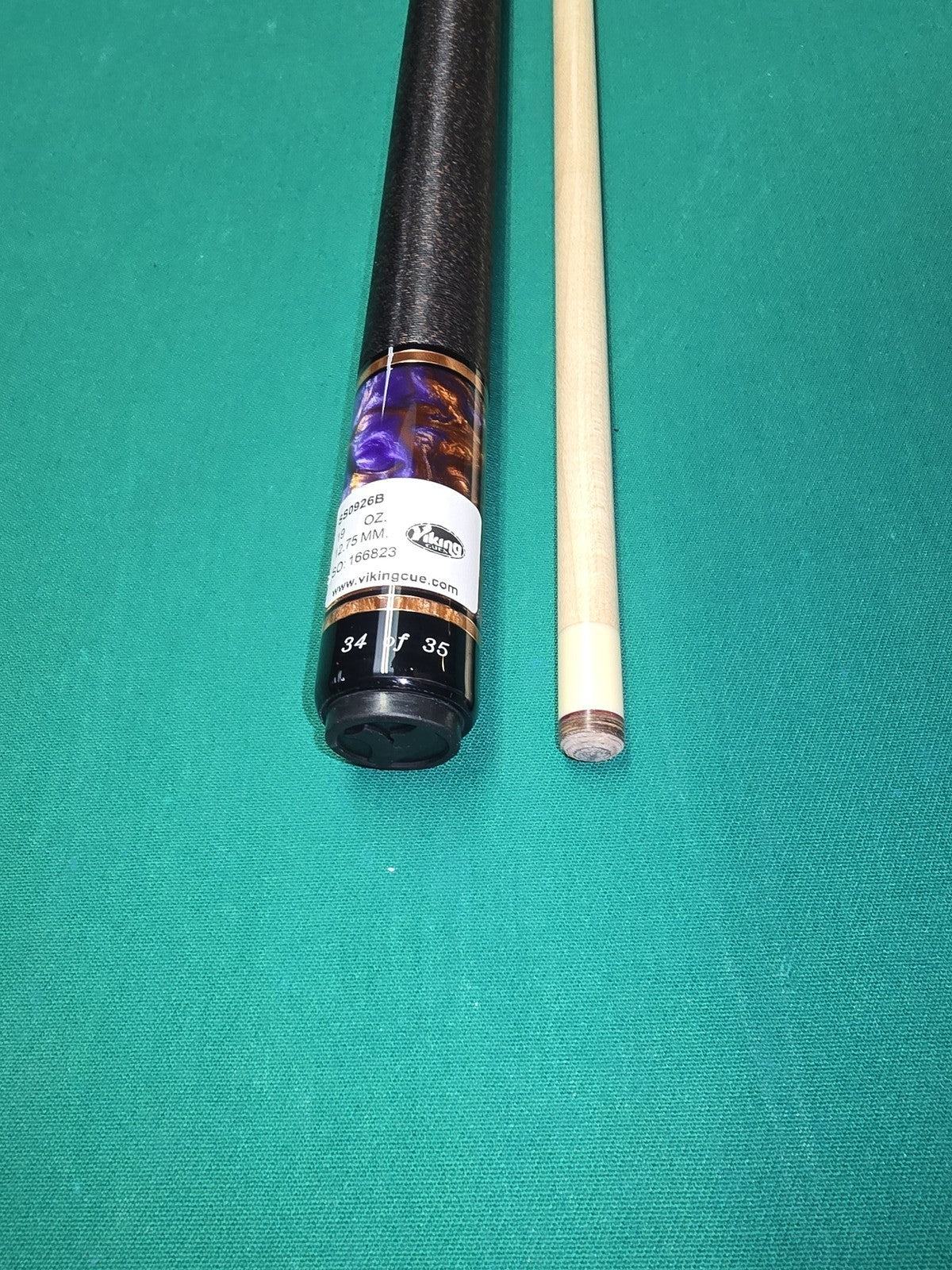 Viking Cues September SS-0926B Smart Shops Pool Cue!  Premium Curly Maple 34/35