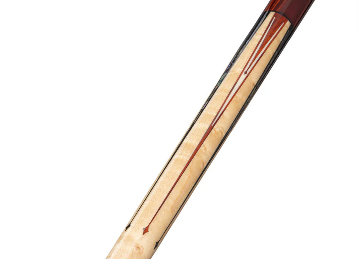 Lucasi LZC63 Custom Pool Cue Birdseye Maple Pearl Inlays Uni-Loc Shaft