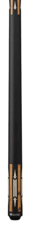 Lucasi LZC62 Custom Matte Zebrawood &amp; Black/White Inlays Wrapless Cue