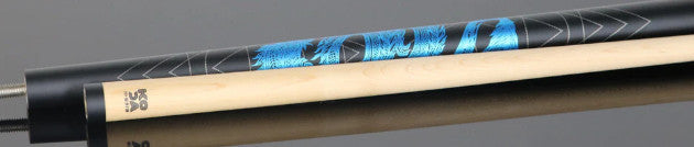 KODA KDV15BL Pool Cue | Blue Dragon Graphic | No Wrap | 19oz | 12.5 mm Tip | New