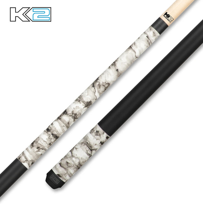 K2 Pool Cue KL101 Matte White, Black Smoke Play Cue W/ K2 LD 12.5MM Shaft!