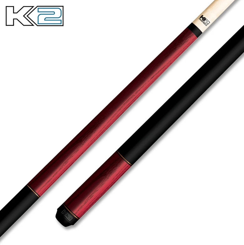 K2 KL119 Pool Cue Red Exotic Wood 12.5mm Low Deflection Shaft Billiards