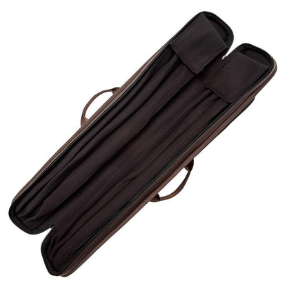 Lucasi DUO 2x4 Soft Pool Cue Case - Brown Leather, Free Shipping USA