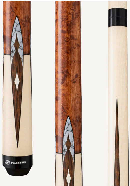 Players G4147 Birdseye &amp; Maple with White Recon Wrapless Cue Free Shipping!