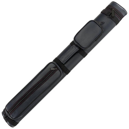 Pro Series 2 Butt 4 Shaft Black Pool Cue Case by Lucasi - Hard Polyform