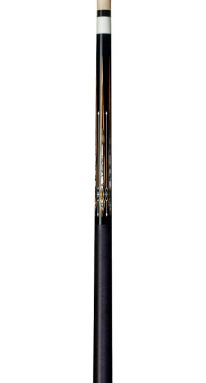Players G4135 Recon Diamond Pool Cue Black White Linen Wrap 15 Inch Taper