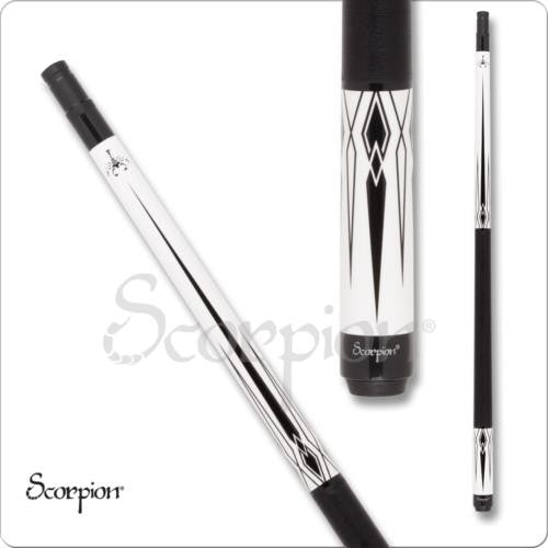 Scorpion SW10 Pool Cue Black and White 19oz Free Shipping! u