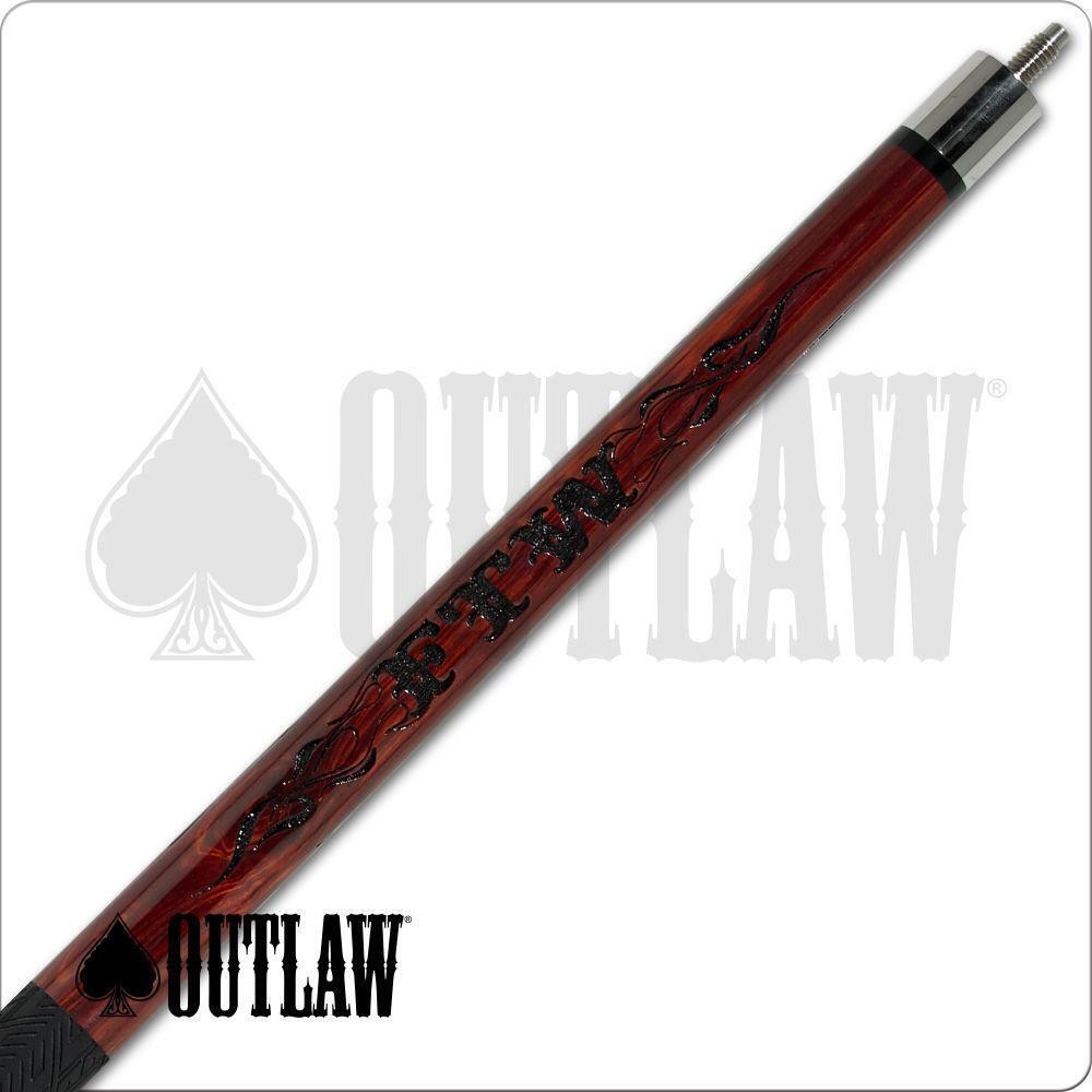 Outlaw OLBK02 Break Pool Cue 19oz Eagle FTW Flames Maple Shaft 29in