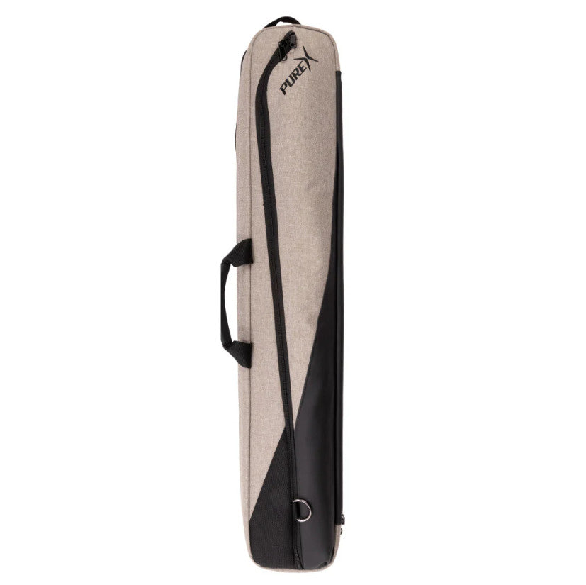 Pure X 4x8 Soft Pool Cue Case, Padded Polyester, Backpack Straps, Gray