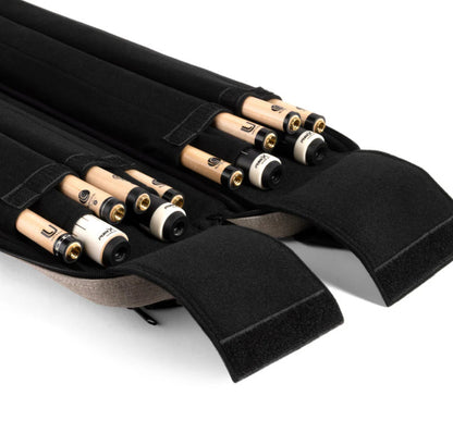 Pure X 4x8 Soft Pool Cue Case, Padded Polyester, Backpack Straps, Gray