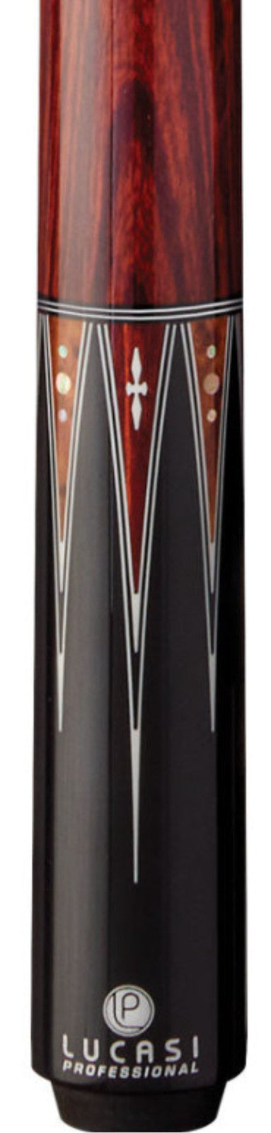 Lucasi Professional Pool Cue Butt Midnight Black Thuya Burl Radial Pin