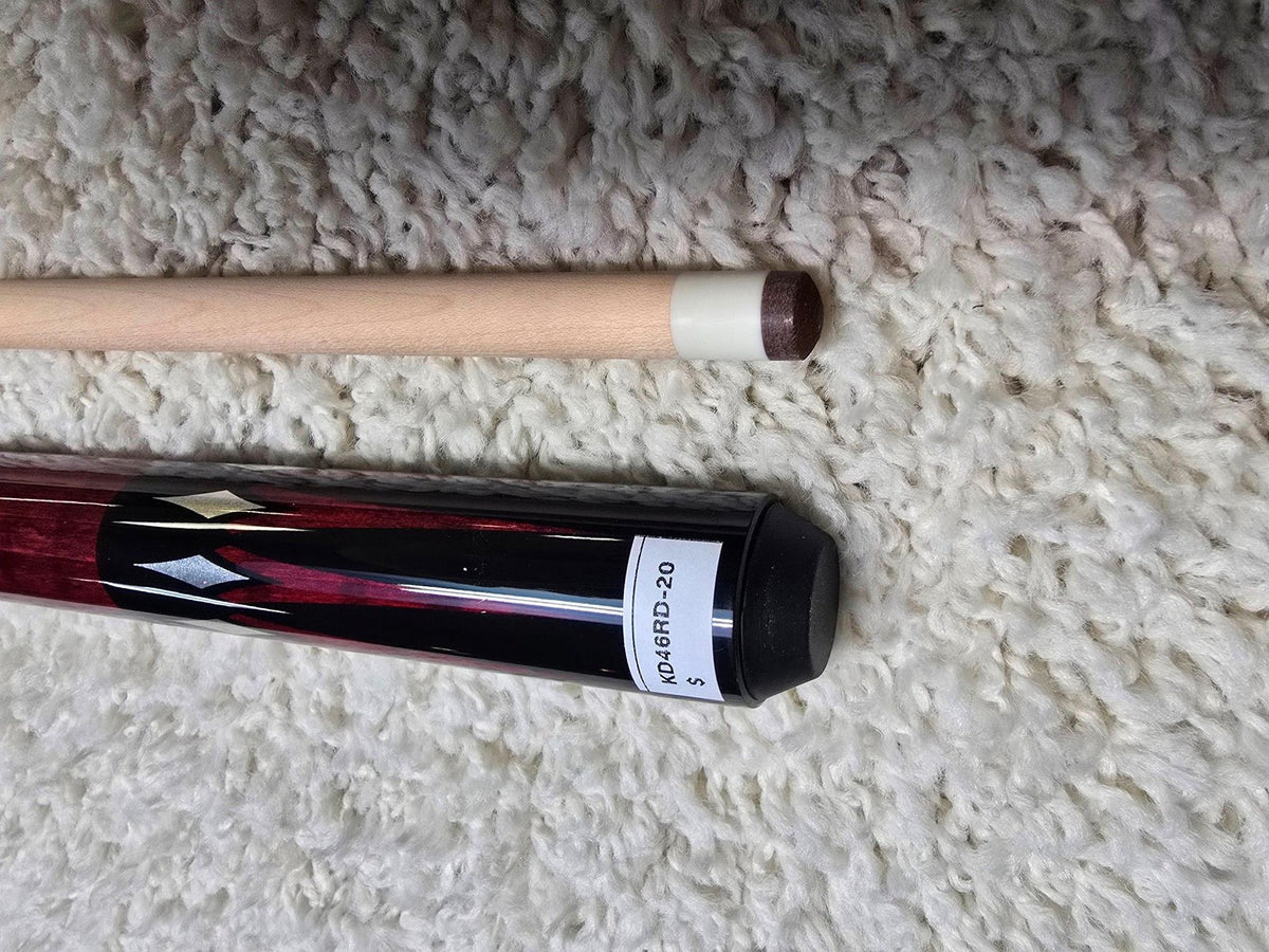 Koda KD46RD Pool Cue. Red with Black and Silver Graphic 12.5mm Shaft!