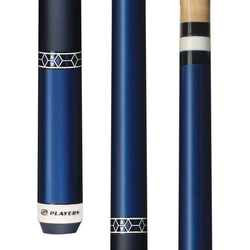 Players Brilliant Blue Wrapless Cue C602 with Lifetime Guarantee and Leather Tip