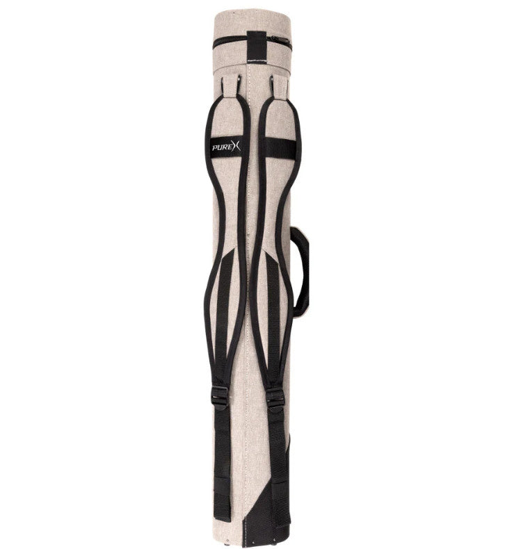Pure X PXC624GY 2x4 Pool Cue Case Polyester Backpack Straps Gray