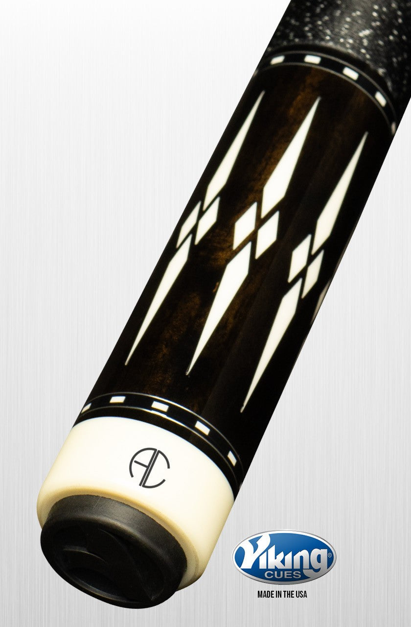 Ariel Carmeli by Viking Cues Diamond Series Silver Diamond Pool Cue Vikore Shaft