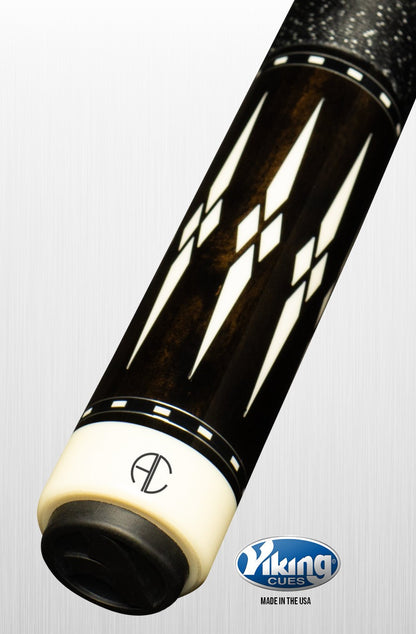 Ariel Carmeli by Viking Cues Diamond Series Silver Diamond Pool Cue Vikore Shaft