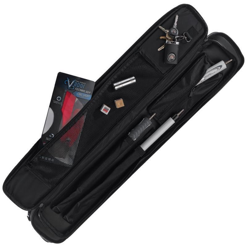 Lucasi LC948W Soft Cue Case - Black 4×8 Holds 4 Butts &amp; 8 Shafts